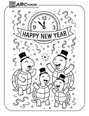 printable coloring pages new years printable coloring pages new years