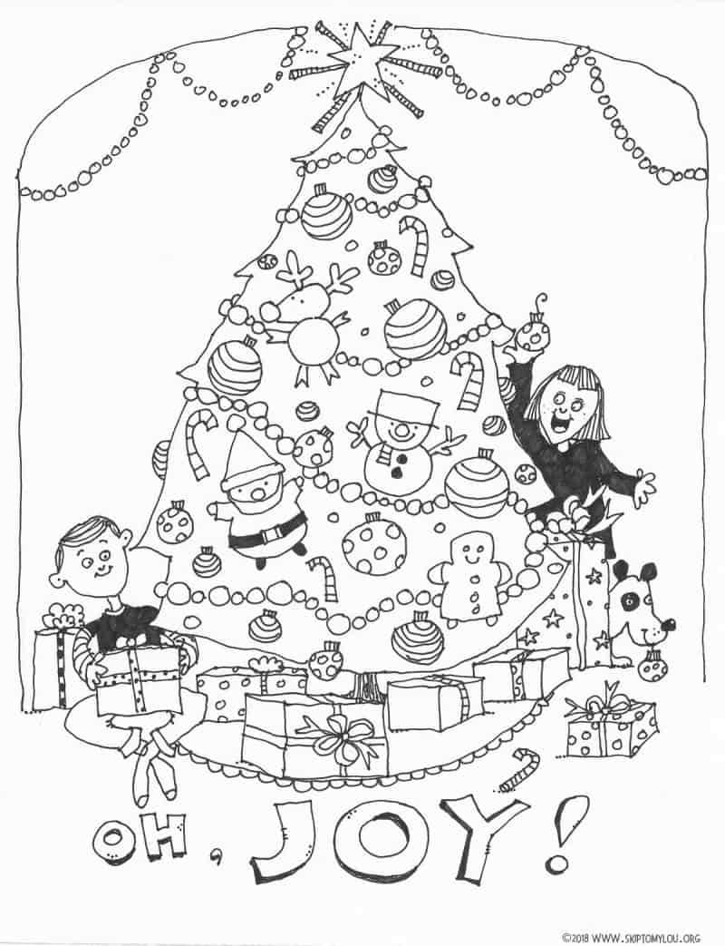 printable coloring pages of christmas trees