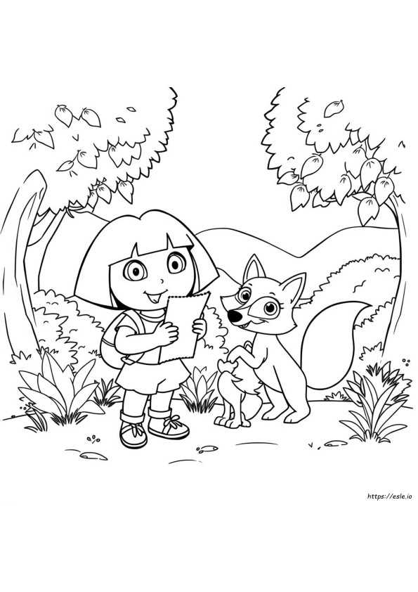 printable coloring pages of dora the explorer