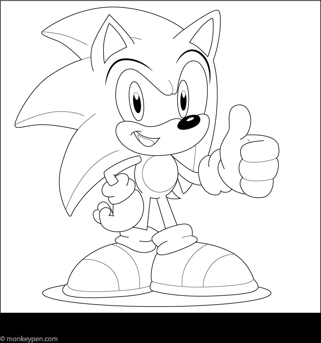 printable coloring pages sonic