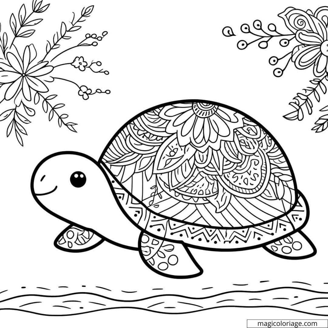 printable coloring pages turtle