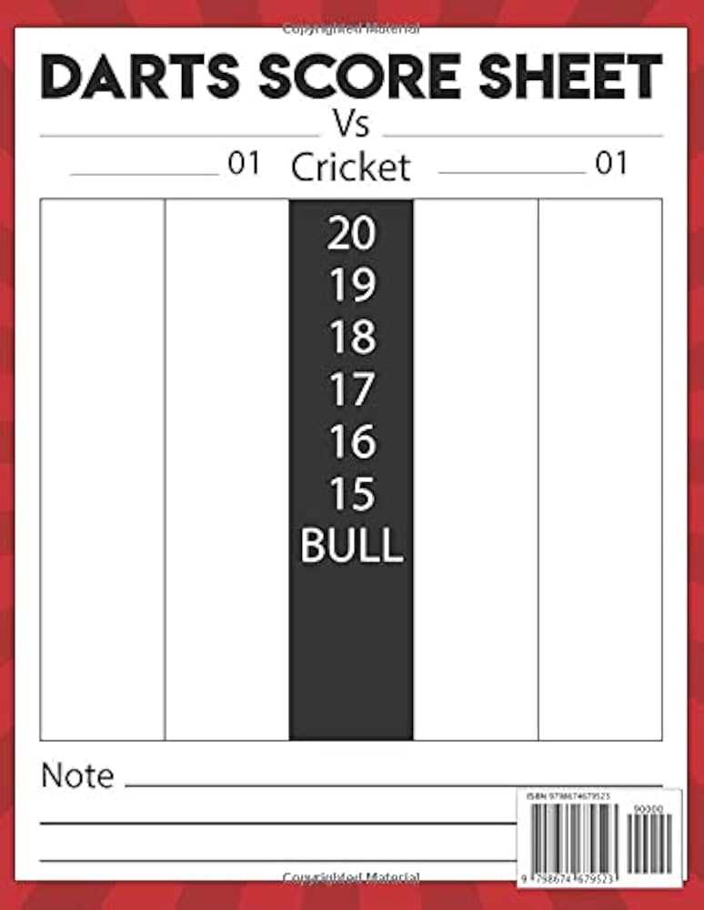printable dart score sheet