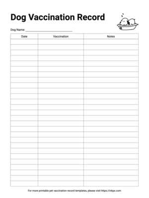 printable dog health record printable dog health record