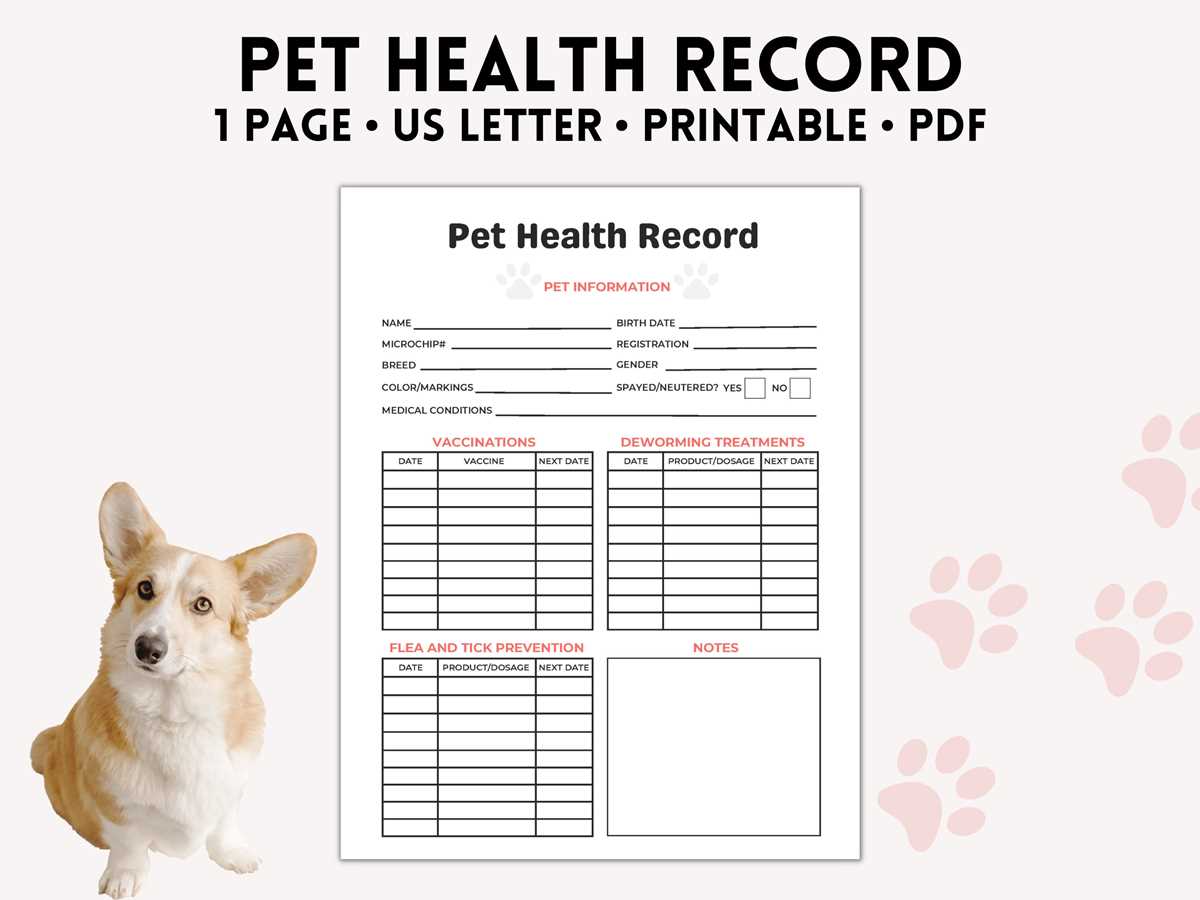 printable dog health record printable dog health record