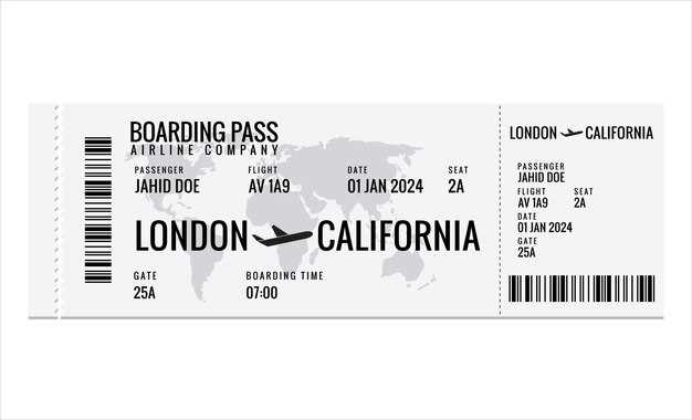 printable fake plane ticket