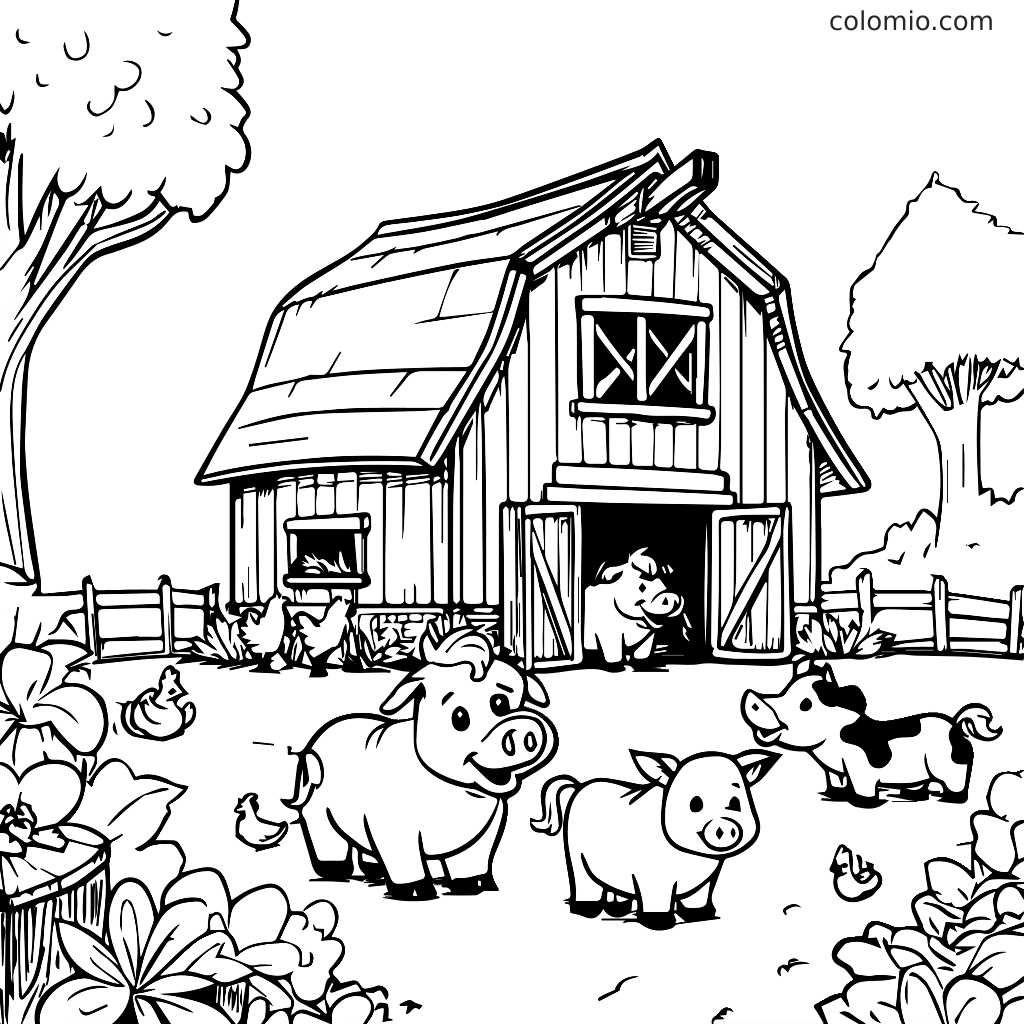 printable farm animal coloring pages