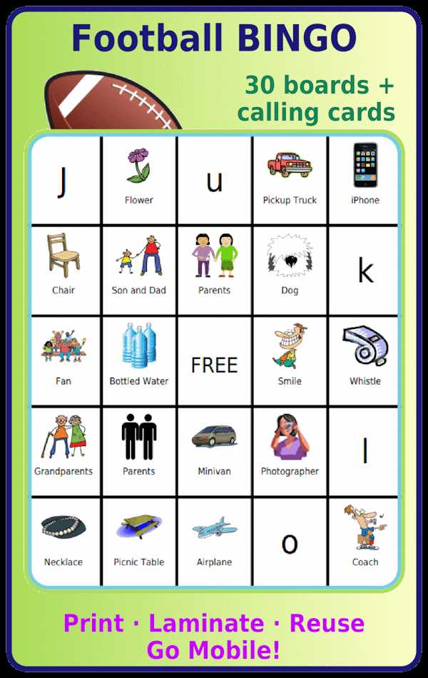 printable football bingo cards printable football bingo cards