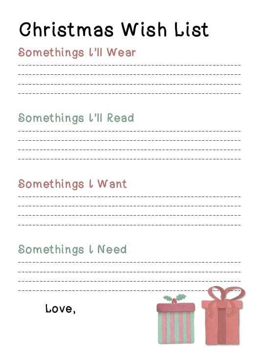 printable free christmas list printable free christmas list
