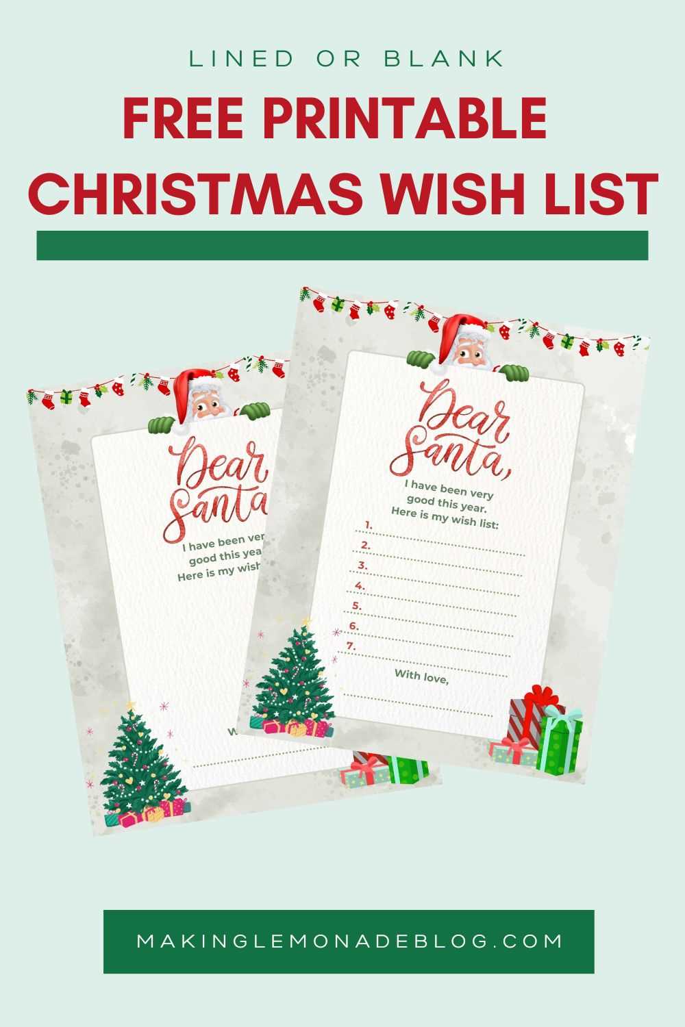 printable free christmas list printable free christmas list