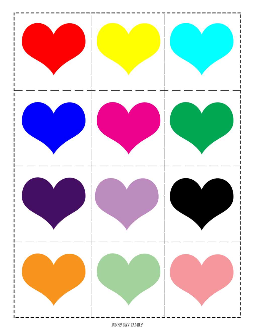 printable free hearts