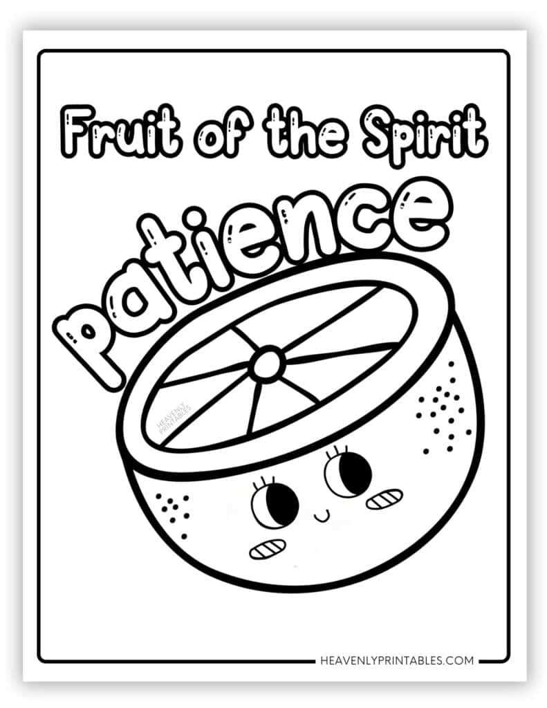 printable fruit of the spirit activity pages