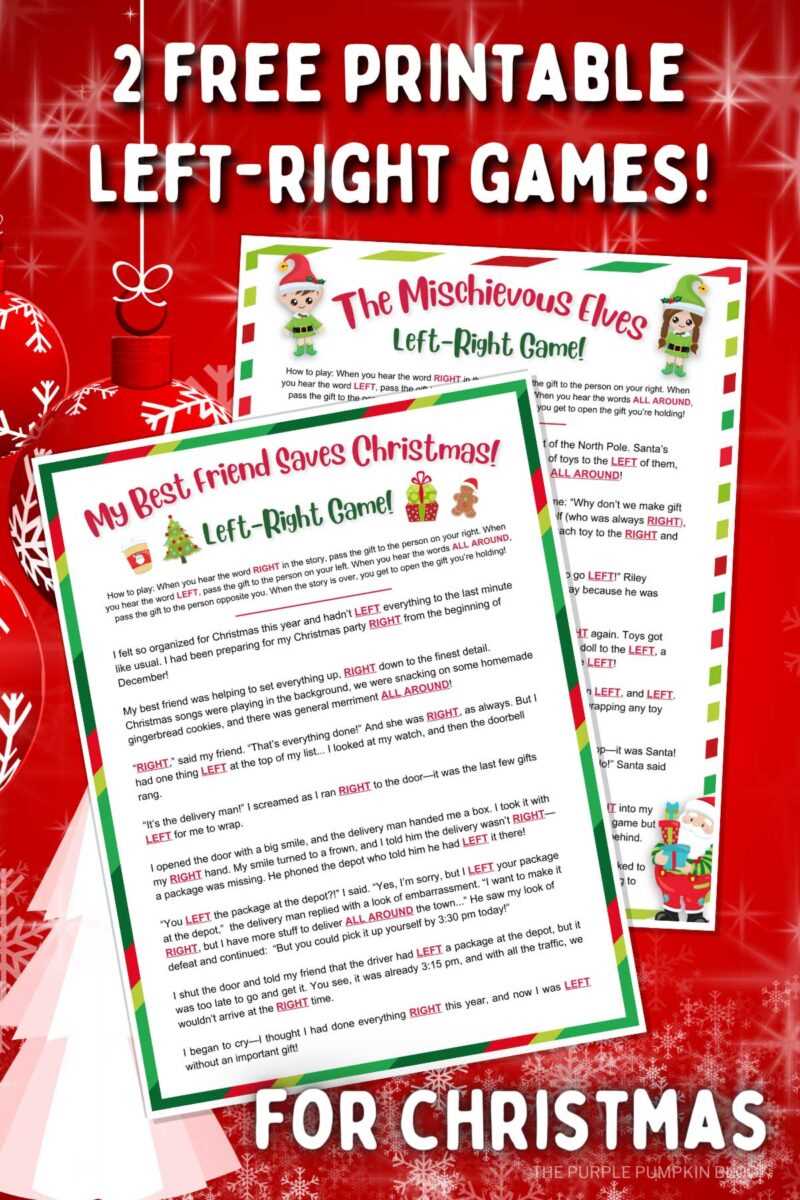 printable funny left right gift exchange stories printable funny left right gift exchange stories