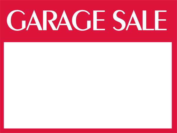 printable garage sale signs