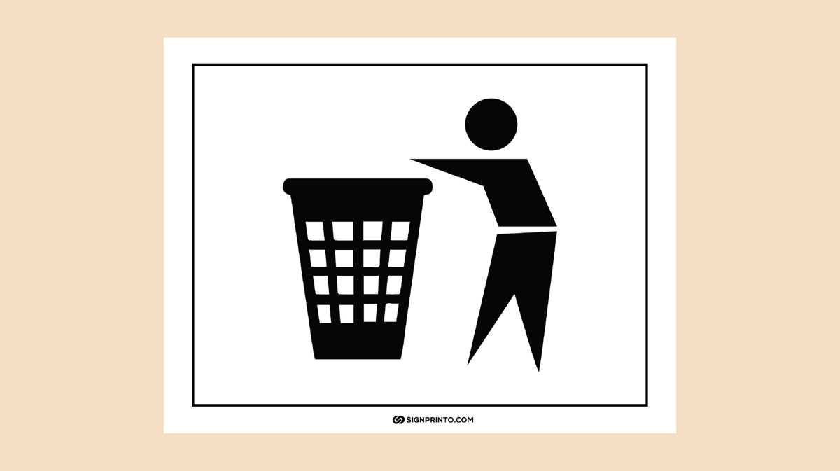 printable garbage sign