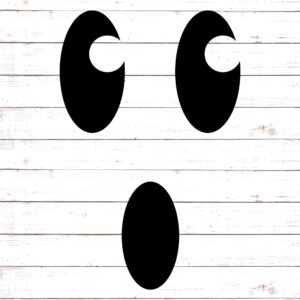 printable ghost eyes and mouth template
