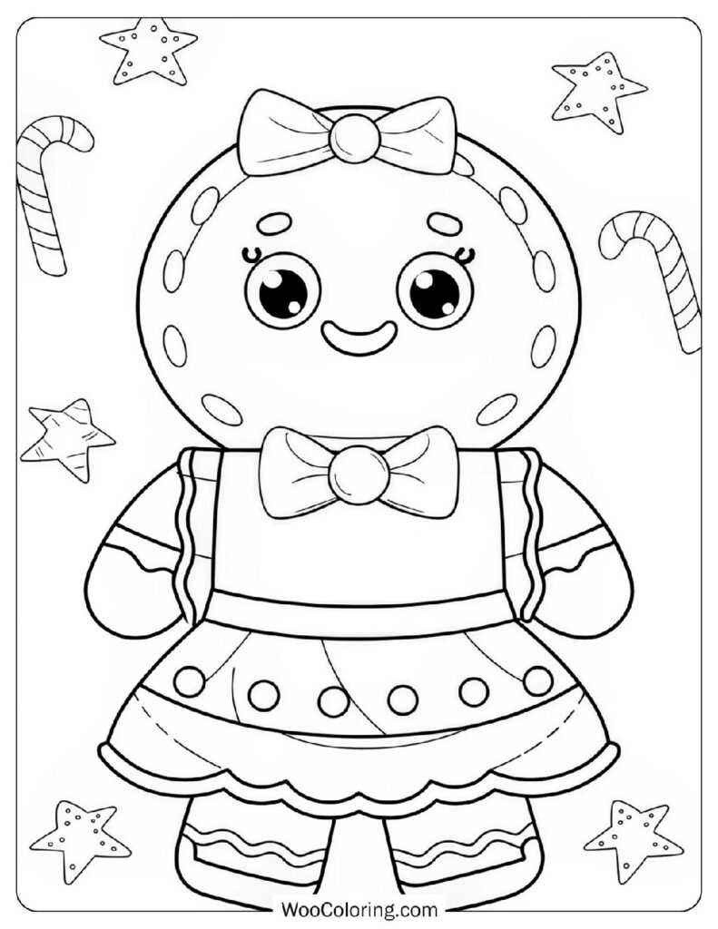 printable gingerbread coloring page