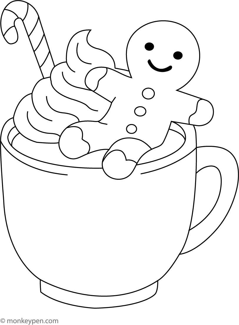 printable gingerbread coloring pages