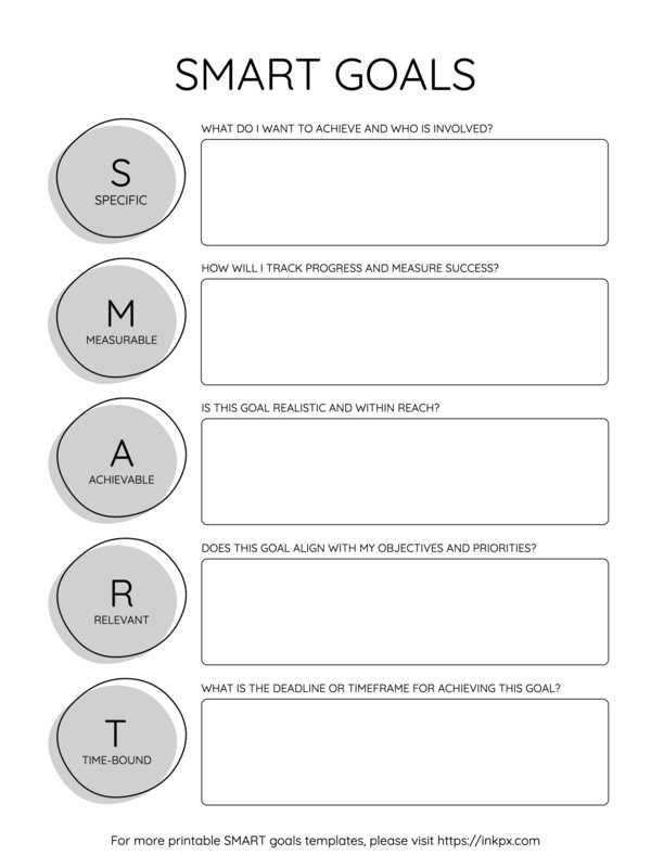 printable goal card template