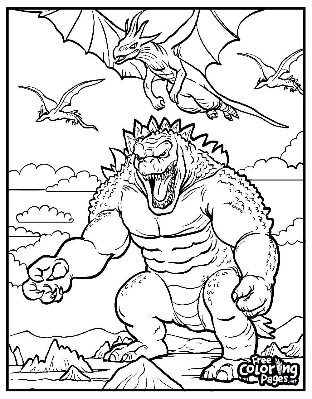 printable godzilla colouring pages printable godzilla colouring pages