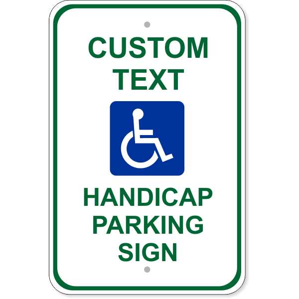 printable handicap sign