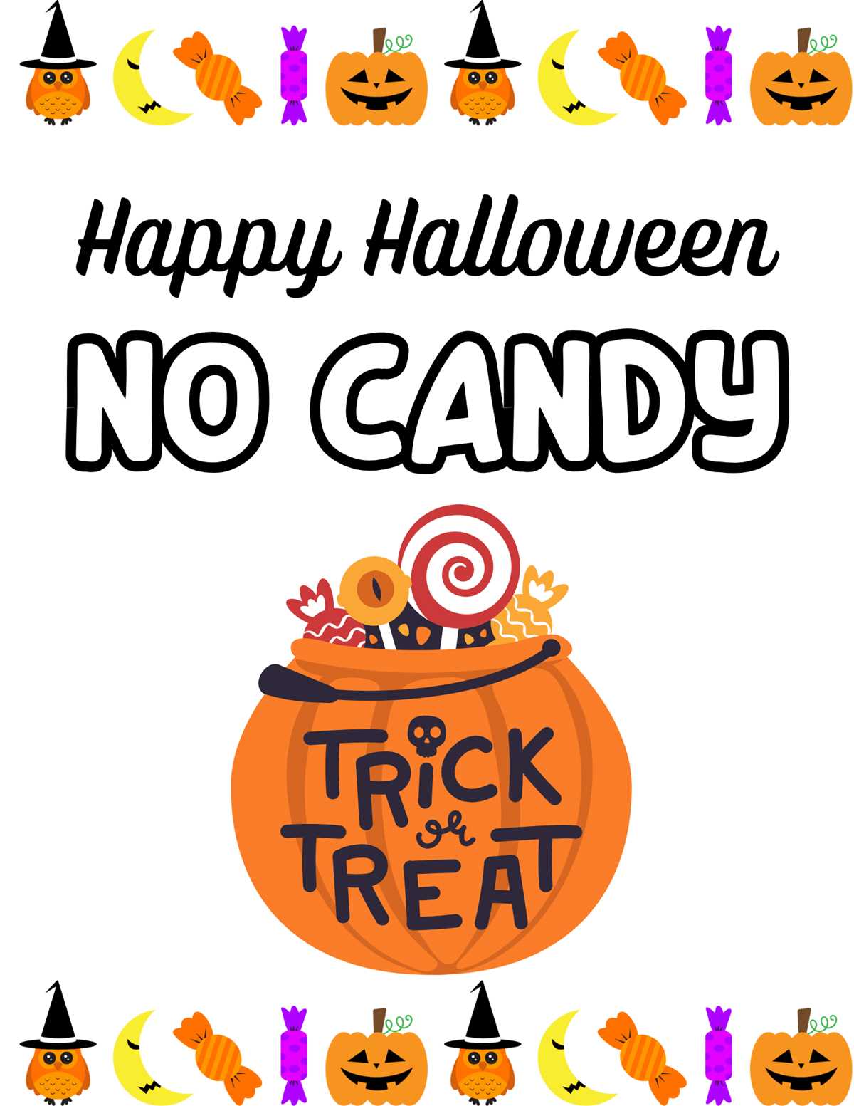 printable happy halloween sign