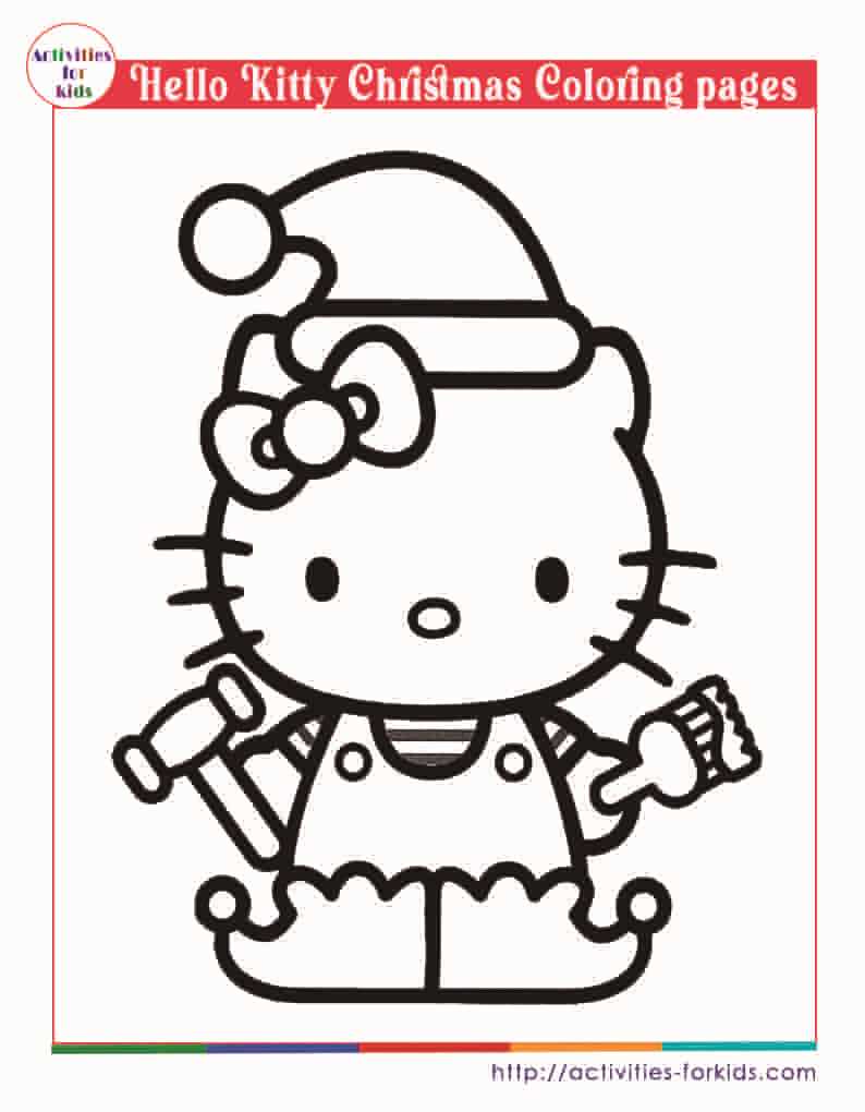 printable hello kitty christmas coloring pages printable hello kitty christmas coloring pages