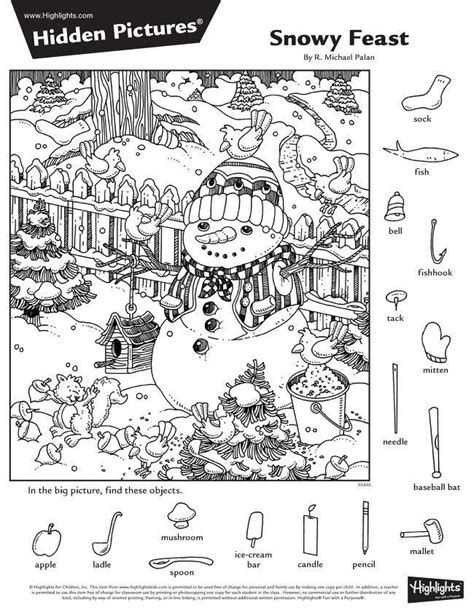 printable hidden pictures christmas