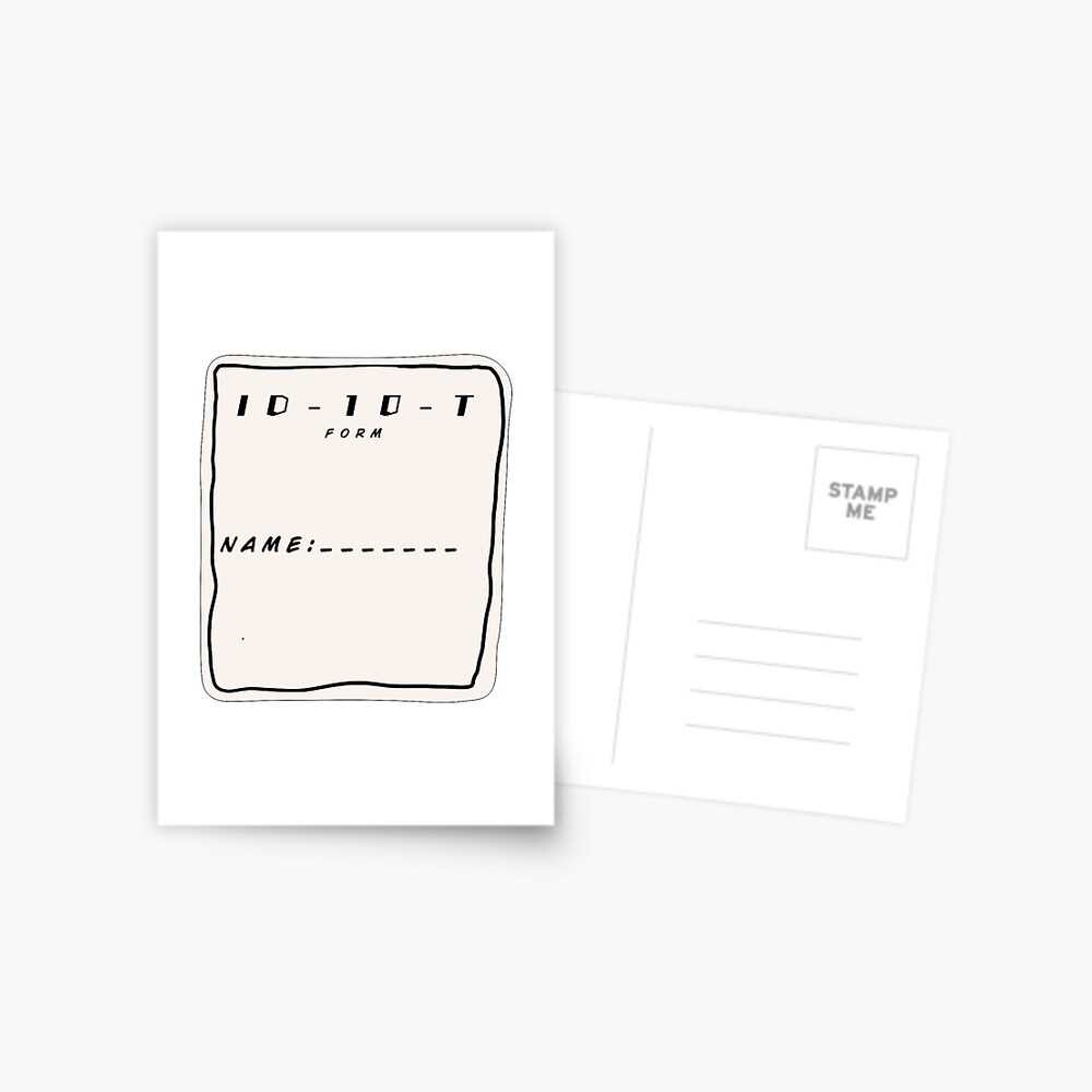 printable id10t form