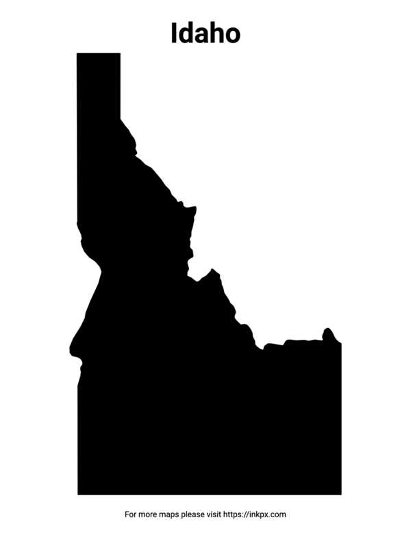 printable idaho map