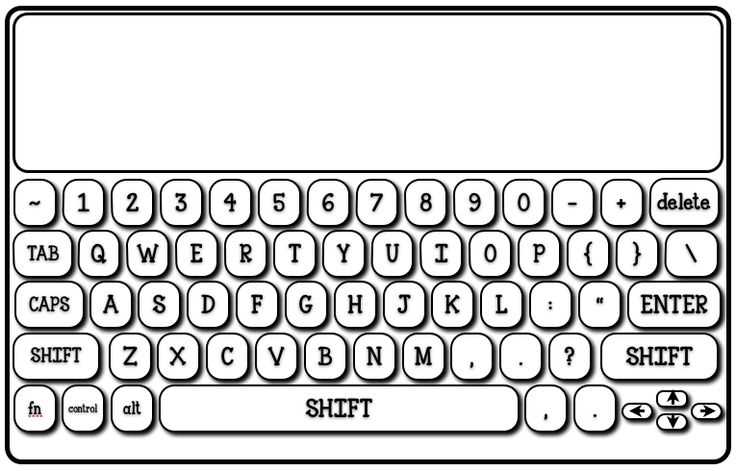 printable keyboard template