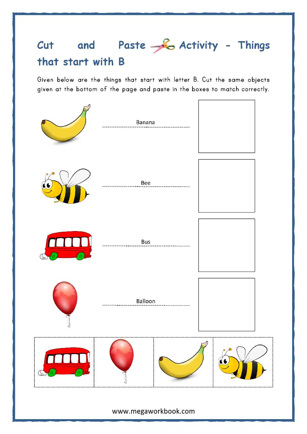 printable letter b activities