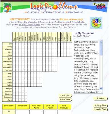 printable logic puzzles with grids