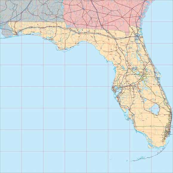 printable map florida