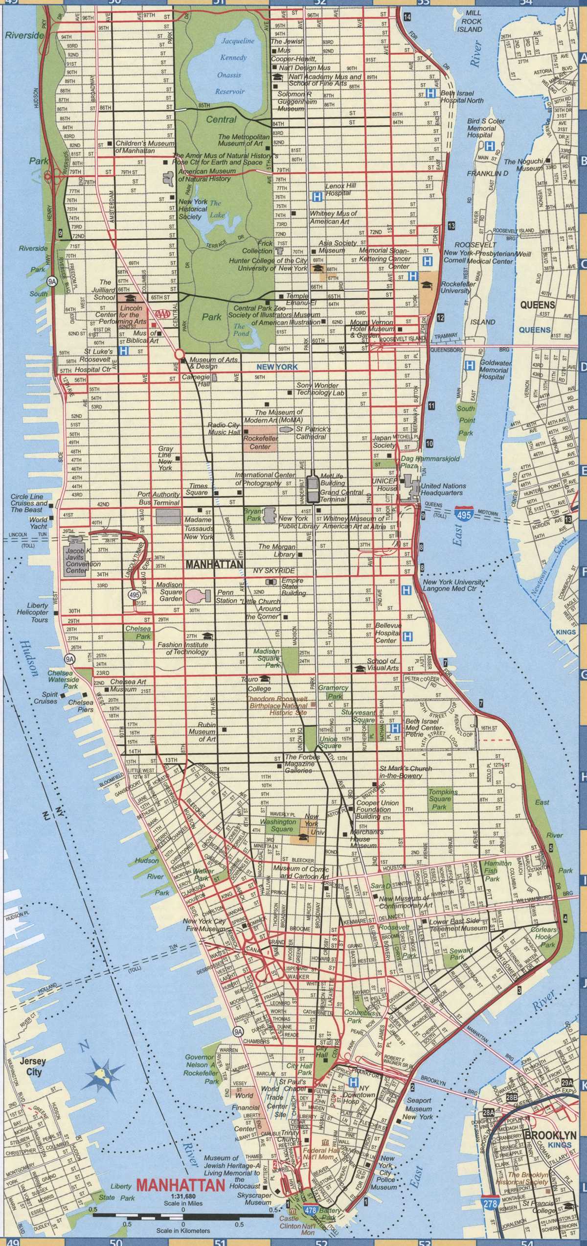 printable map of manhattan printable map of manhattan
