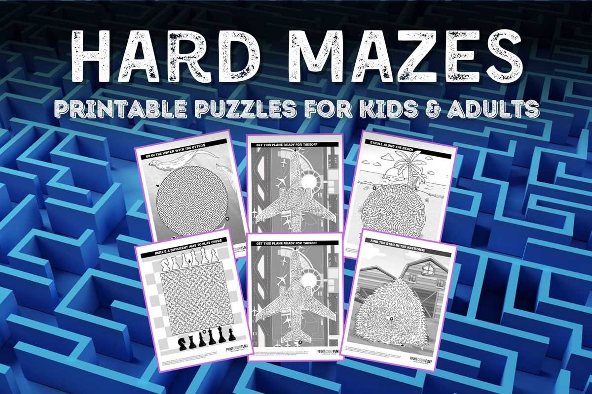 printable mazes hard
