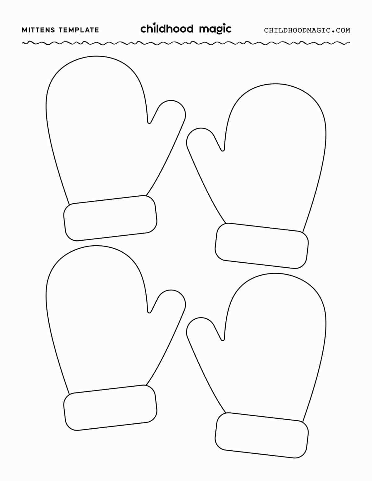 printable mitten template