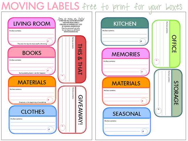 printable moving box labels