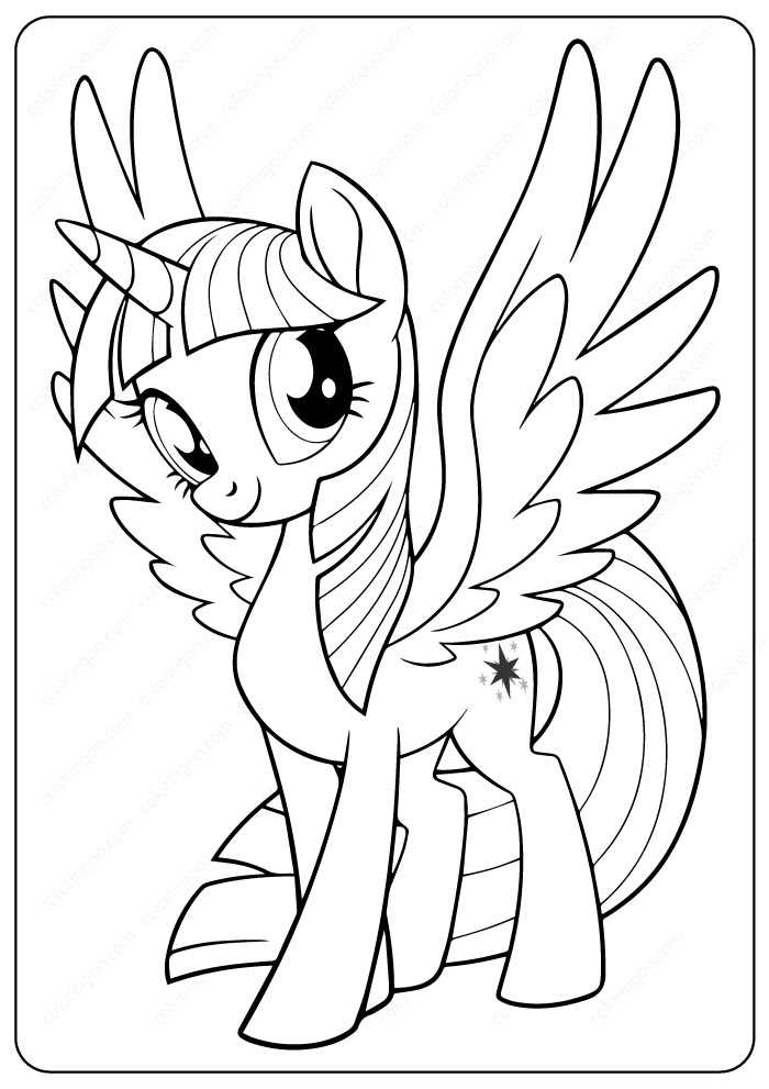 printable my little pony coloring page