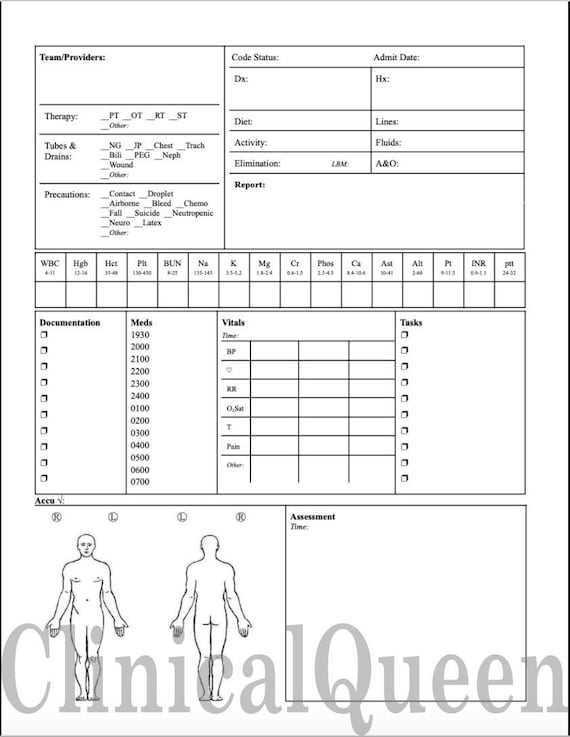 printable nurse report sheet template