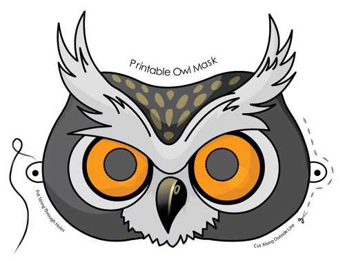 printable owl mask