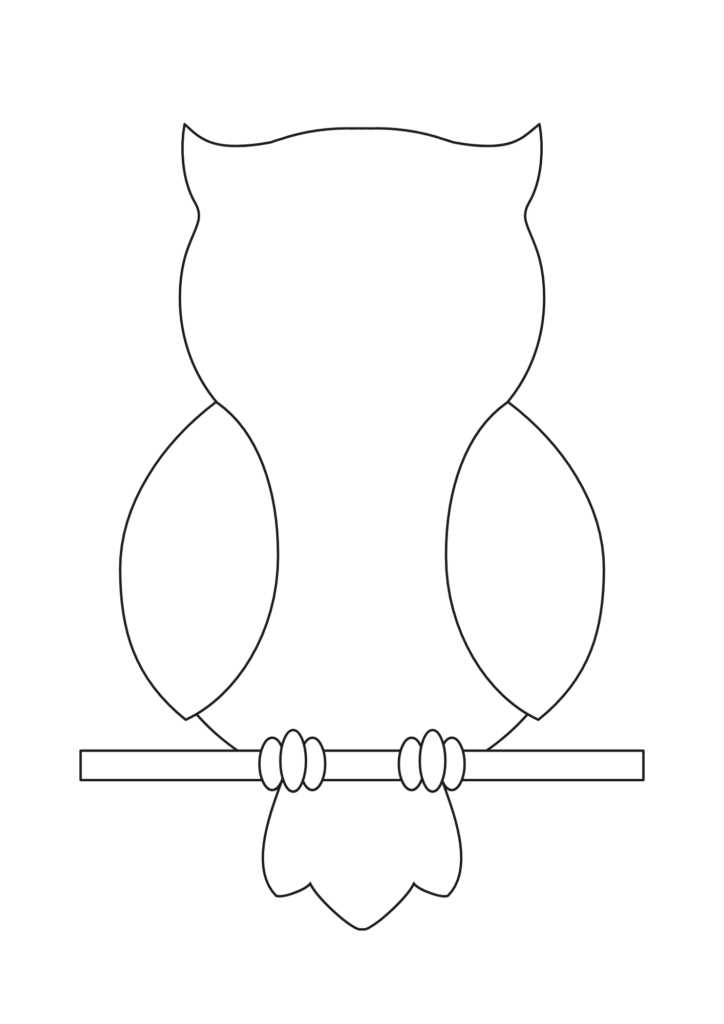 printable owl outline template
