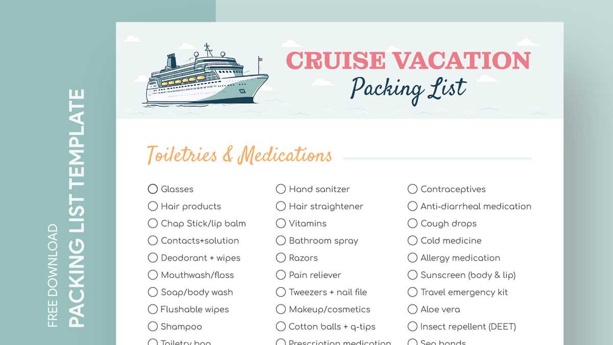 printable packing list for cruise printable packing list for cruise