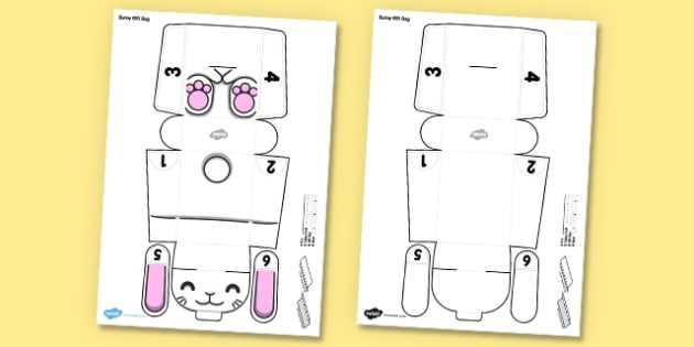 printable paper bag bunny template