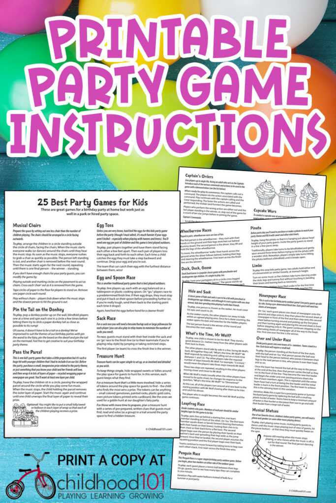 printable party games printable party games