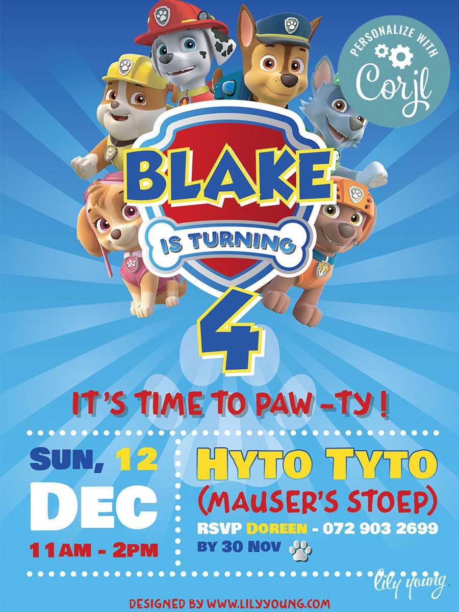 printable paw patrol birthday invitations