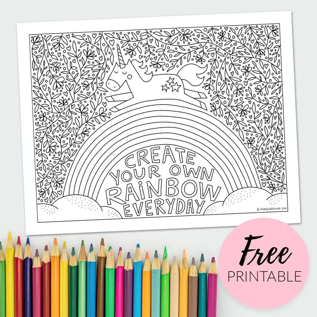 printable pictures of rainbows
