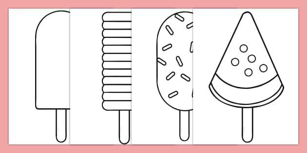 printable popsicle coloring pages