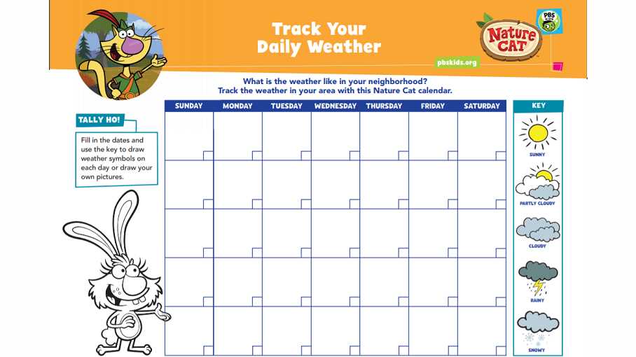 printable preschool weather chart