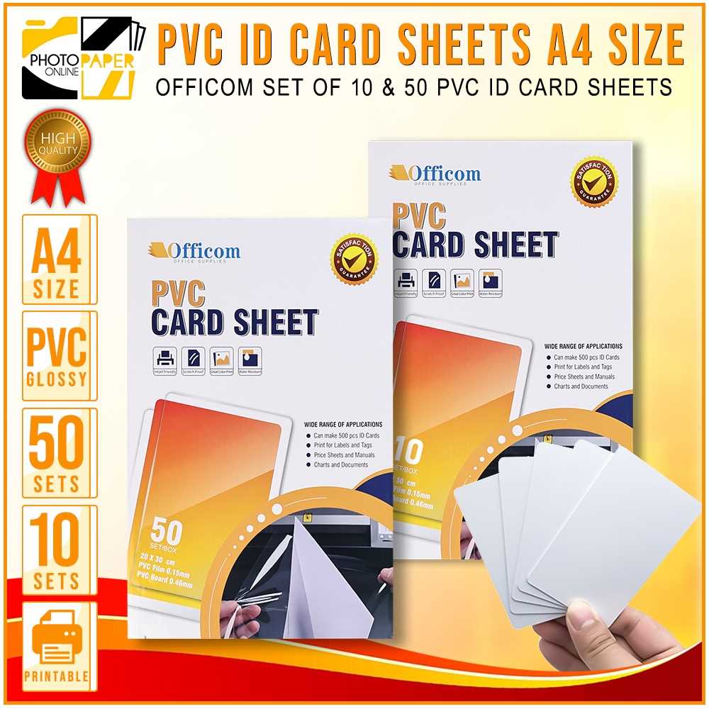 printable pvc cards