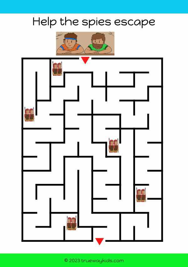 printable rahab and the spies craft